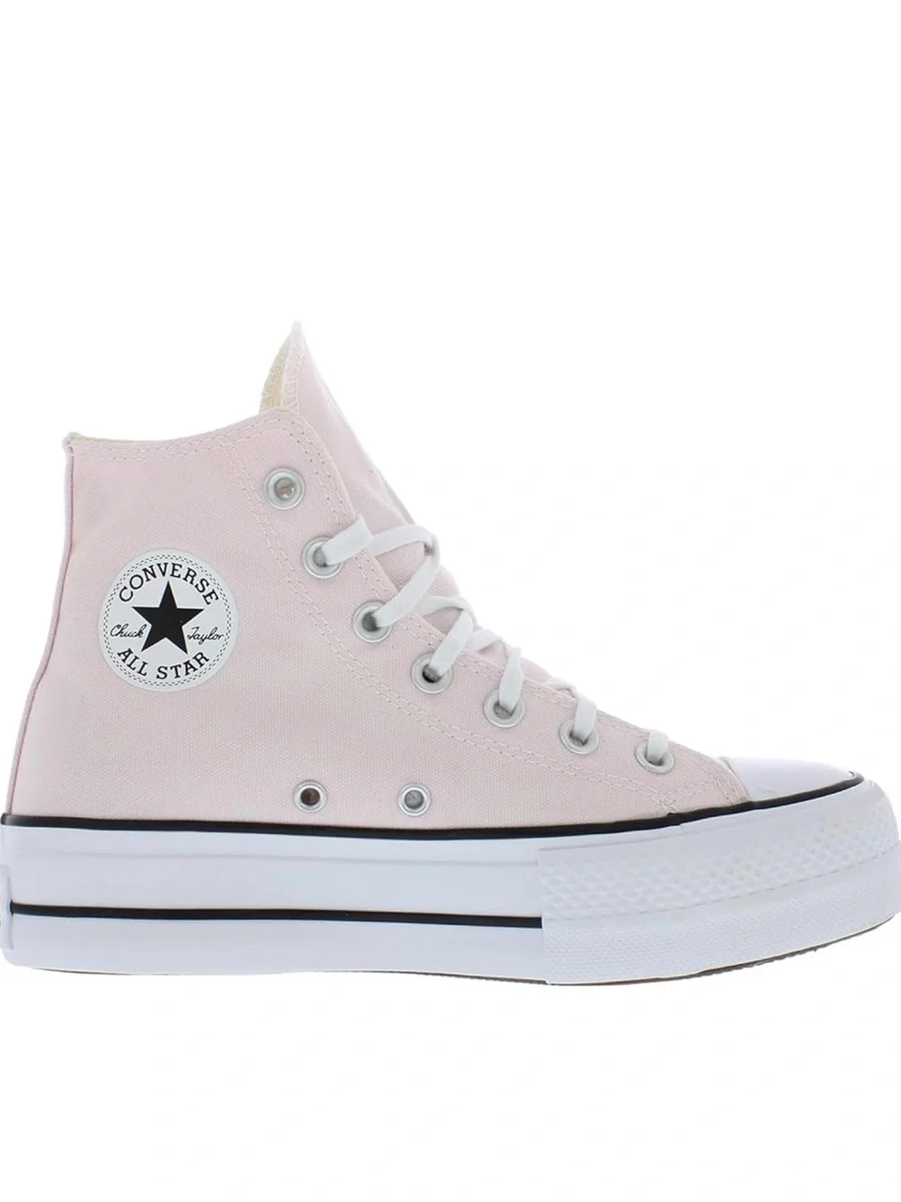 Converse High Top Canvas Platform Sneaker - Light Pink